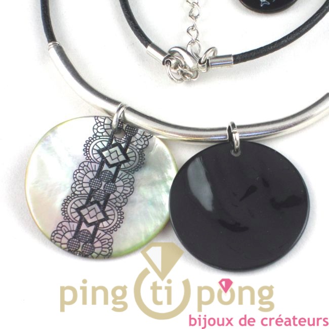 Collier en nacre fabriqué en France par La petite sardine