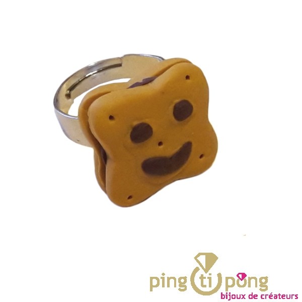 Bague Argentee Gateau Au Chocolat Miss Bonbon