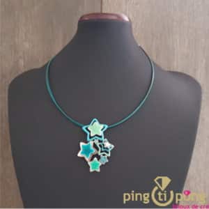 Bijou fantaisie : Collier étoiles en émail de PINGTIPONG