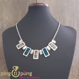 Bijou fantaisie : collier en métal grillagé de Pingtipong