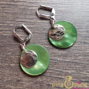 Bijoux originaux : Boucles nacre et argent La Petite Sardine
