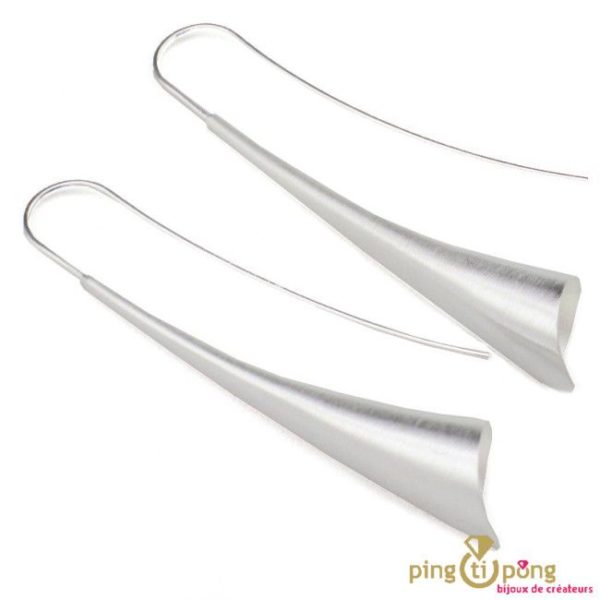 original jewellery trumpet earrings silver from Kelim Design