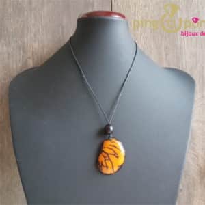 Bijou nature : Collier tagua jaune GREENAGE