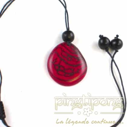 necklace tagua pink fuchsia