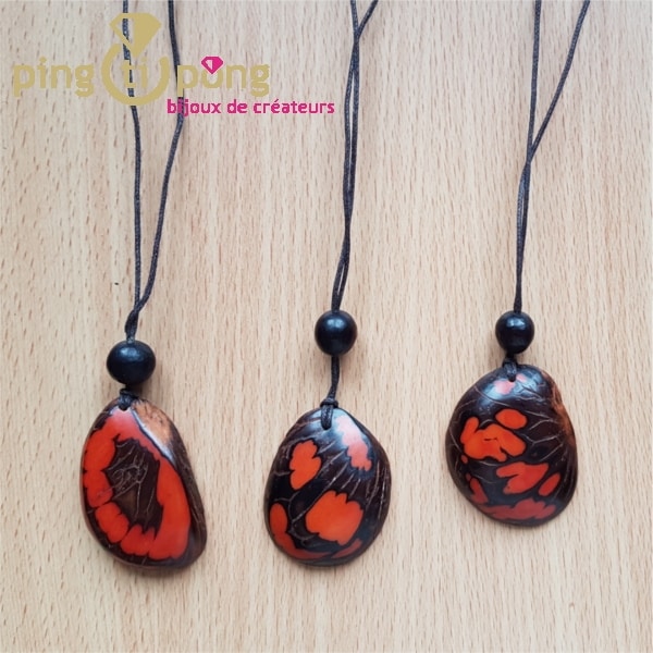 Various Green Age orange zebra necklaces