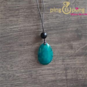 Bijou original : Collier tagua bleu GREENAGE