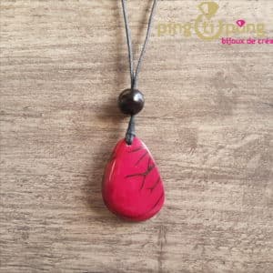 Bijou nature : Collier en tagua rose GREENAGE