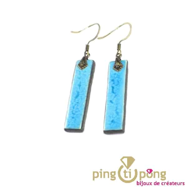 Light blue ceramic earrings