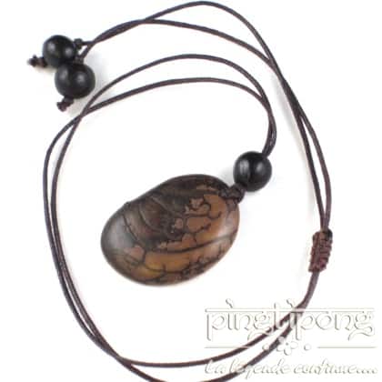 collier green age tagua beige