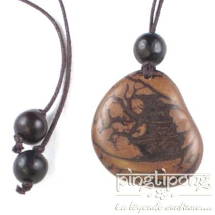 collier green age tagua beige