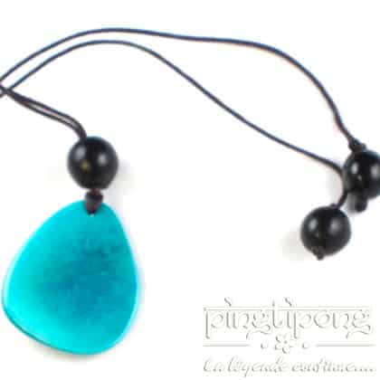 Collier Green Age en Tagua turquoise