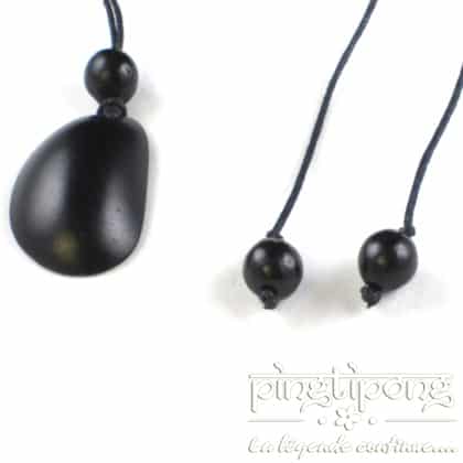 Collier Green Age en tagua noire