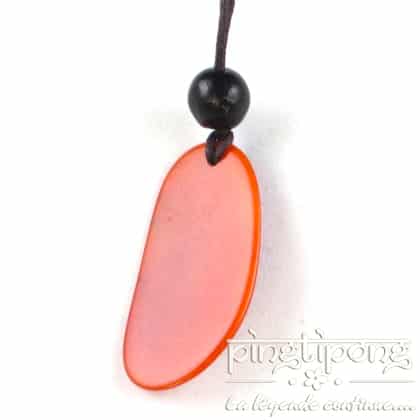 Green Age necklace in orange tagua