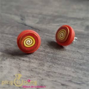 Bijoux Fimo : boucles puces en Fimo de Pastacuita