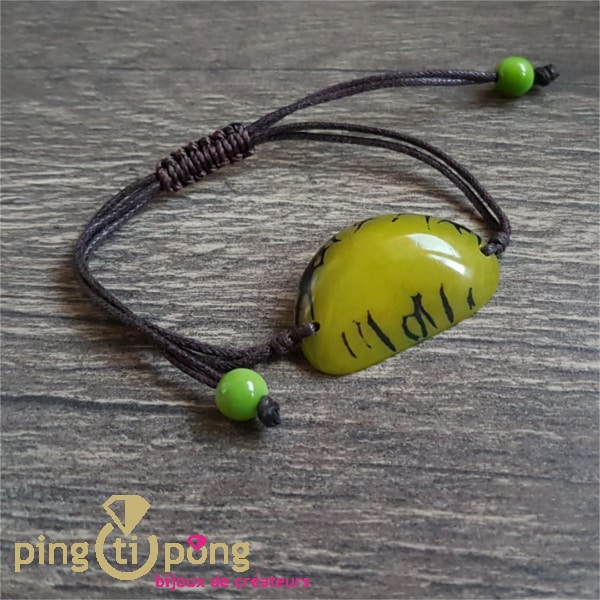 Bijou nature : Bracelet tagua vert GREENAGE