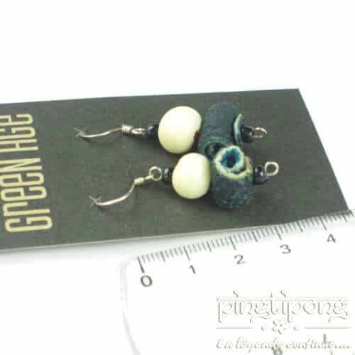 Fashion jewellery earrings orange skin dark green