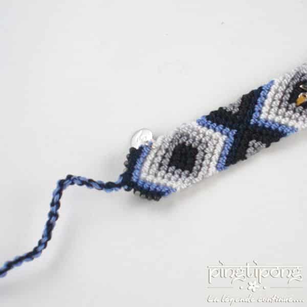 Bracelet brésilien flèche argent homme et femme bleu noir gris blanc L'AVARE bijoux Pingtipong Bracelet brésilien flèche argent homme et femme bleu noir gris blanc L'AVARE bijoux Pingtipong