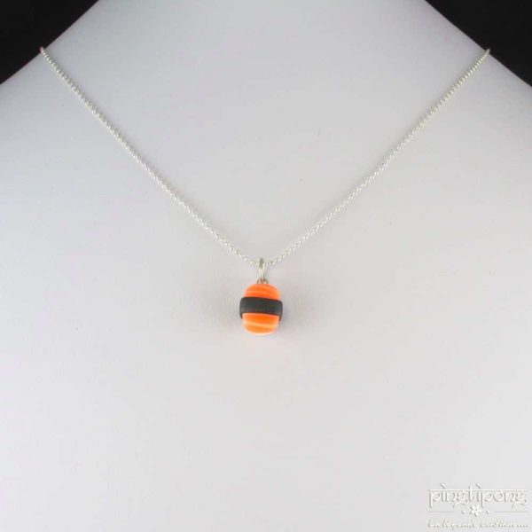 collier fantaisie fluo bijou gourmand sushi saumon orange