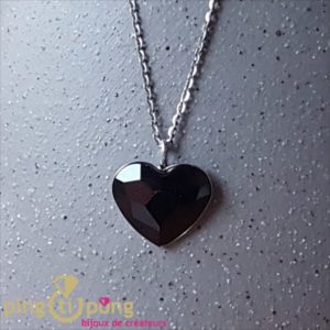Collier coeur noir SPARK
