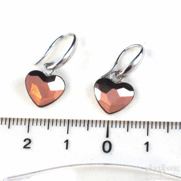 Spark jewelry earrings in silver and Swarovski rose gold