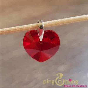 Pendentif coeur rouge SPARK