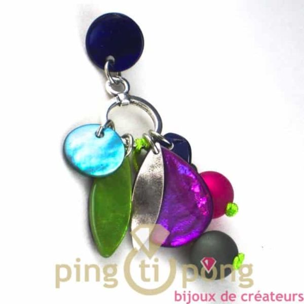 bijoux en nacre - boucles d'oreilles corbeille de fruit de La petite Sardine