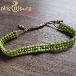 Bracelet Toho vert