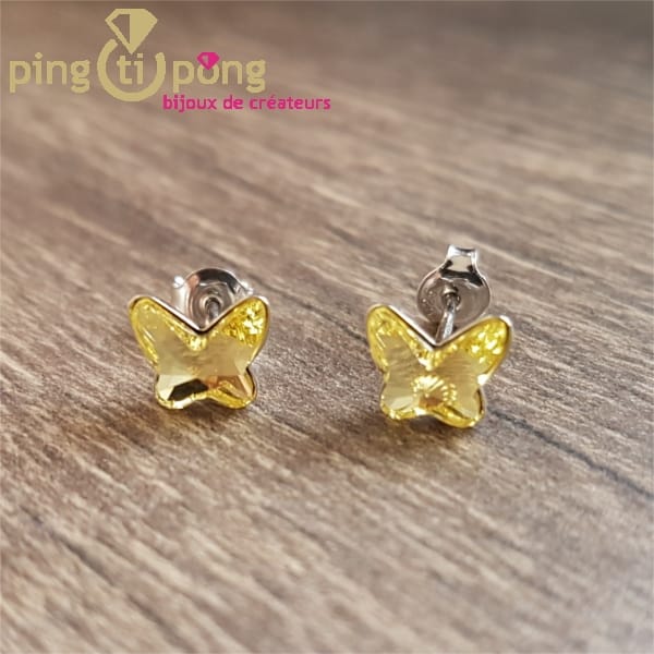 Yellow butterfly earrings SPARK