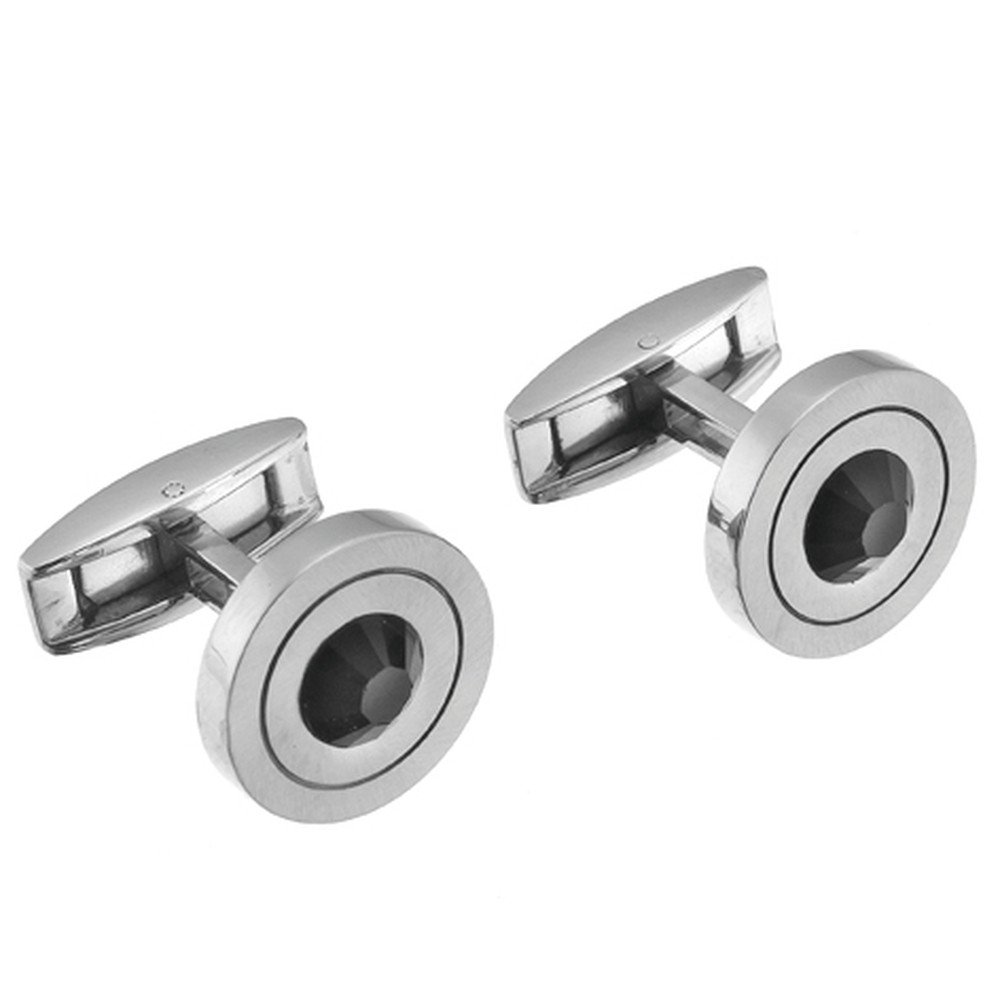 Boutons de manchettes en acier et Swarovski Oliver Weber