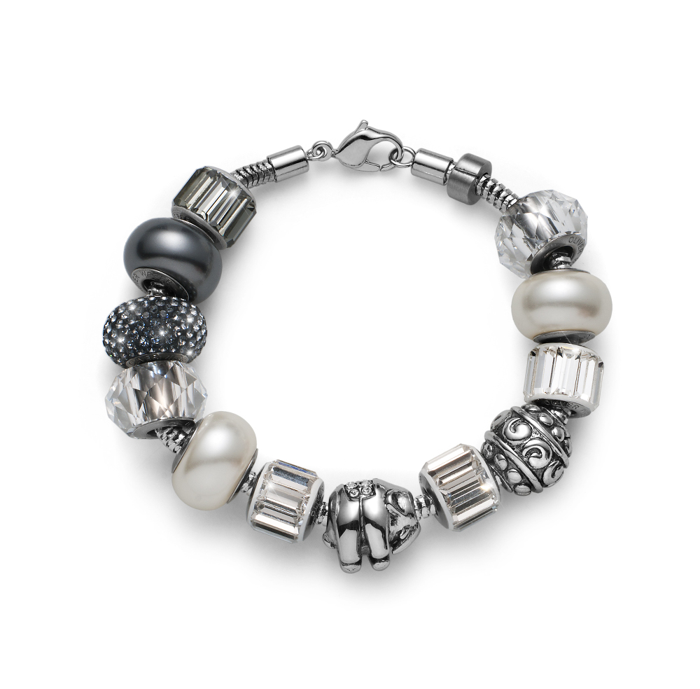 Bracelet Beads Oliver Weber en Swarovski noir et blanc