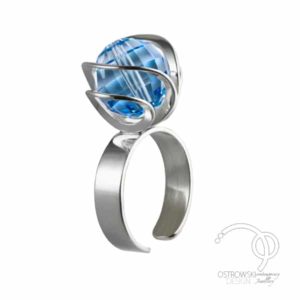 Bijou original : Bague argent et Swarovski de OSTROWSKI Design