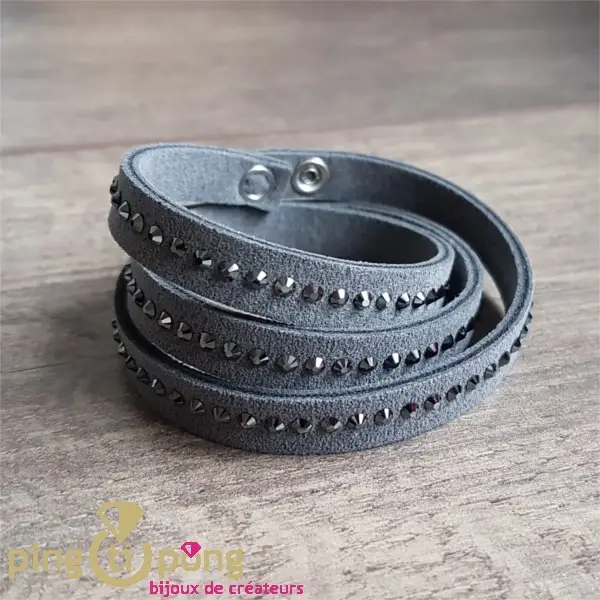 Grey Alcantara Bracelet SPARK