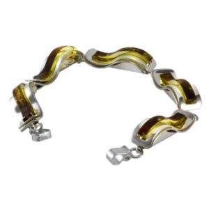 bijoux en ambre - bracelet papillon - ostrowski design