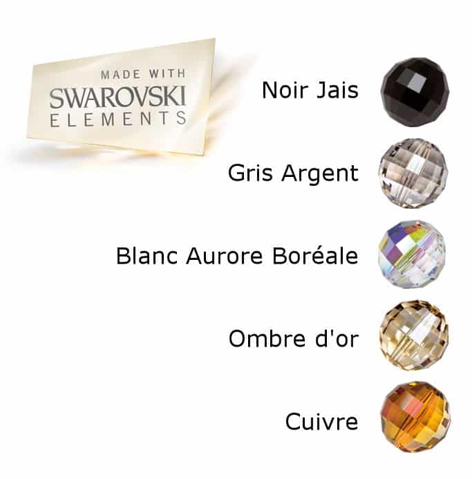 couleurs de swarovski pour les bijoux de la gamme Espace de Ostrovski Design
