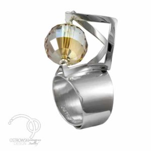 Bague en argent de Ostrowski Design en forme de planète