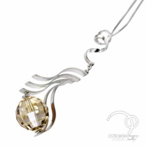 Collier GLOW de Ostrowski design en argent et cristal de Swarovski couleur cuivre