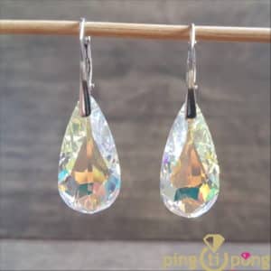 Bijoux en Swarovski : Boulces larmes en argent 925 rhodié et Swarovski de SPARK