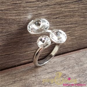 Bague bonbon blanc SPARK