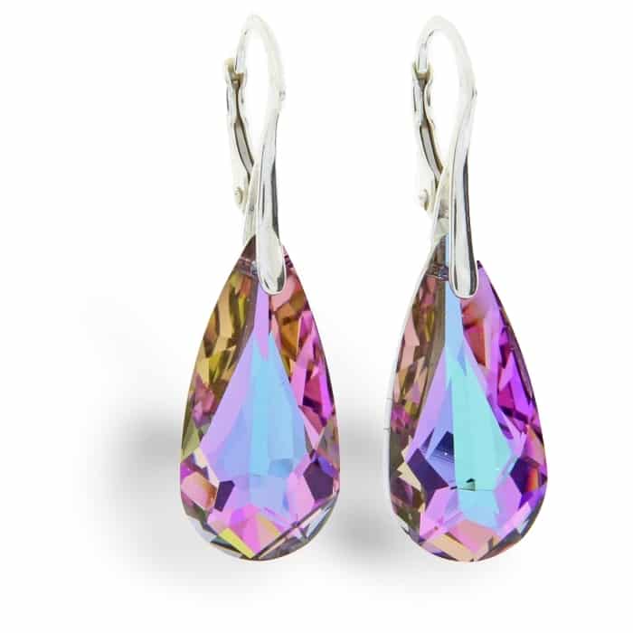 Boucles D'oreilles Lanvin Longue Goutte Lustre En Cristal - Neuves Avec étiquettes