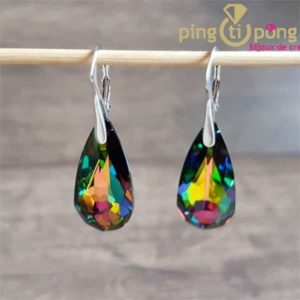 Boucles larme vitrail SPARK
