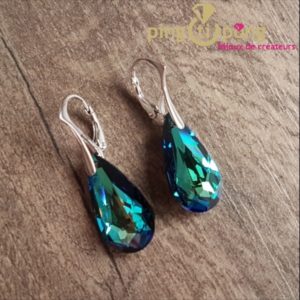 Boucles "larme" bleu de SPARK