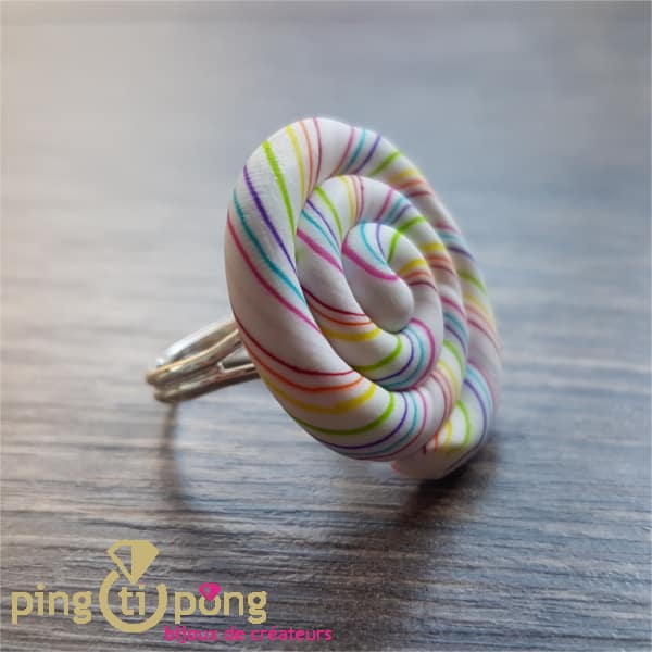 Original jewel : Multicolored lollipop ring PINGTIPONG