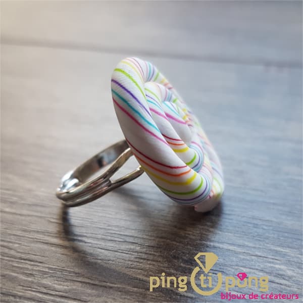 Collier sucette en fimo, bague sucette, bague bonbon, bijoux gourmands - Un  grand marché