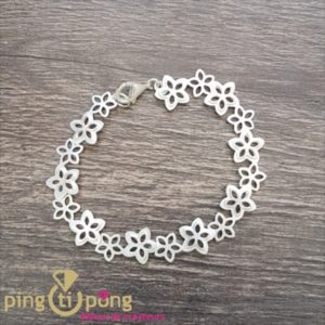 Bracelet fleurs en argent KELIM