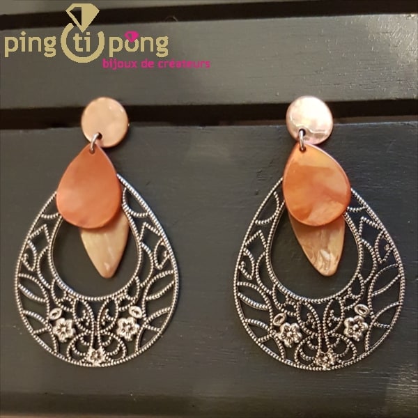 Orange Indian Earrings La Petite Sardine