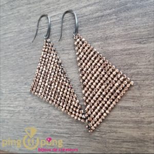 Boucles strass rose SPARK