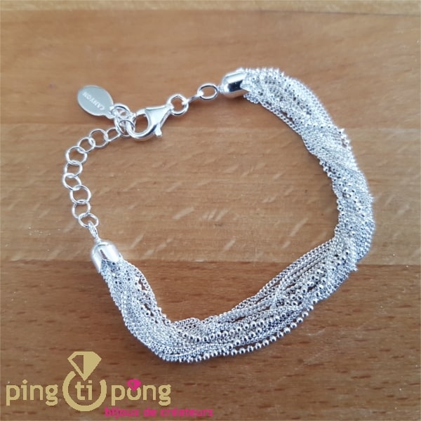 Multi strands bracelet in silver CANYON