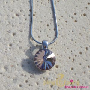 Collier en argent et pendentif en cristal de Swarovski Spark