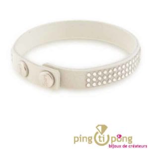 Bracelet en alcantara blanc de Spark