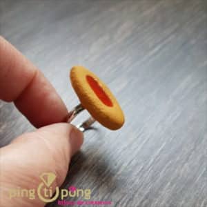 Bijou gourmand : Bague barquette fraise MISS BONBON